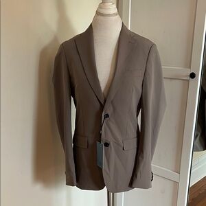 NWT Steel & Jelly British Design Slim Fit Suit Jacket Blazer Taupe UK/US 36